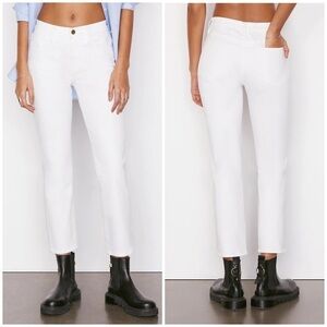 FRAME Denim Le High Straight Jeans in Blanc Size 30